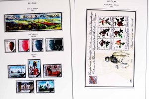 COLOR PRINTED BELGIUM 1976-1999 STAMP ALBUM PAGES (94 illustrated pages)