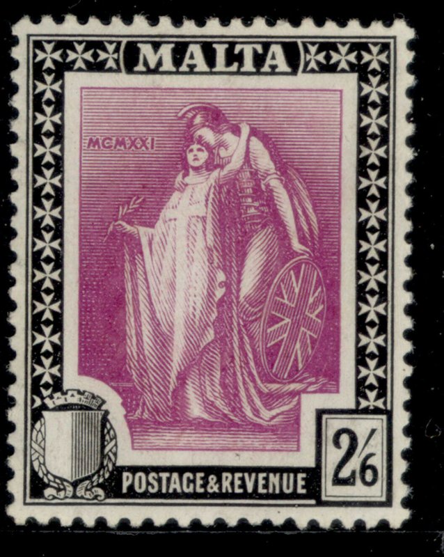 MALTA GV SG136, 2s 6d bright magenta & black, LH MINT. Cat £13.