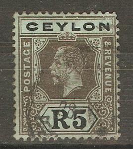 Ceylon 212b SG 324c Blk/Emer Die II Used VF 1920 SCV $120.00