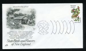 US 1997 State Birds & Flowers - Vermont UA ArtCraft FDC Capital Postmark