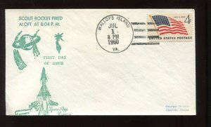 JULY 1  1960 SCOUT ROCKET FIRED GOLDCRAFT COVER (LV 958)