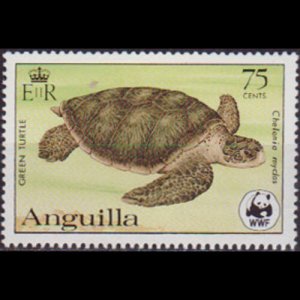 ANGUILLA 1983 - Scott# 539 WWF-Green Turtle 75c NH