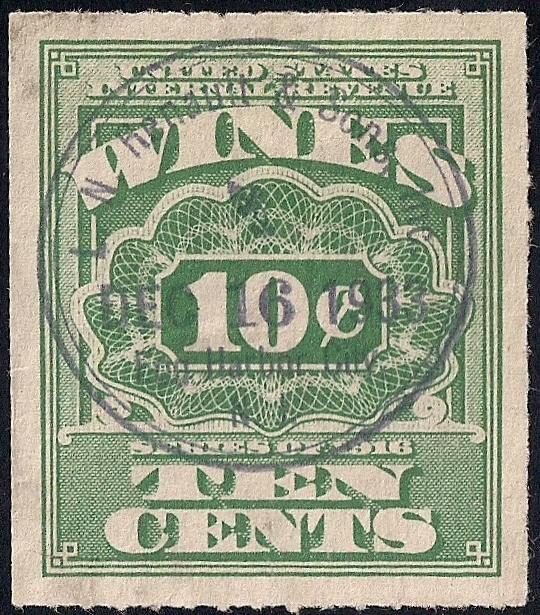 RE65 10 cents SUPERB CANCEL Stamp used NG H EGRADED VF-XF 85