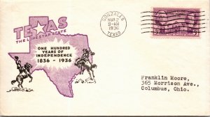 1936 MARCH 2 TEXAS #776 FIRST DAY IOOR CACHET  ( Postal History ), 1936