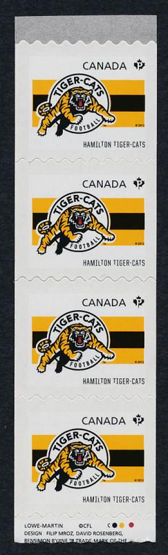 Canada 2564i Starter coil strip MNH CFL Hamilton Tiger-cats, Sports