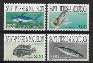 St. Pierre & Mique 1997, Fish,Sharks,Salmon, Sc # 639,VF-XF MNH**