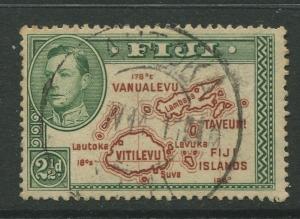 Fiji - Scott 134 - KGVI - Definitive - 1941 - Used - Single 2.1/2p - Stamp