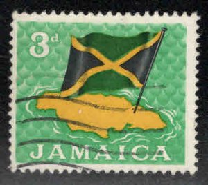 Jamaica Scott 221 Used flag stamp