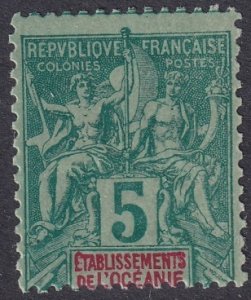 French Polynesia 1892 Sc 4 MH*