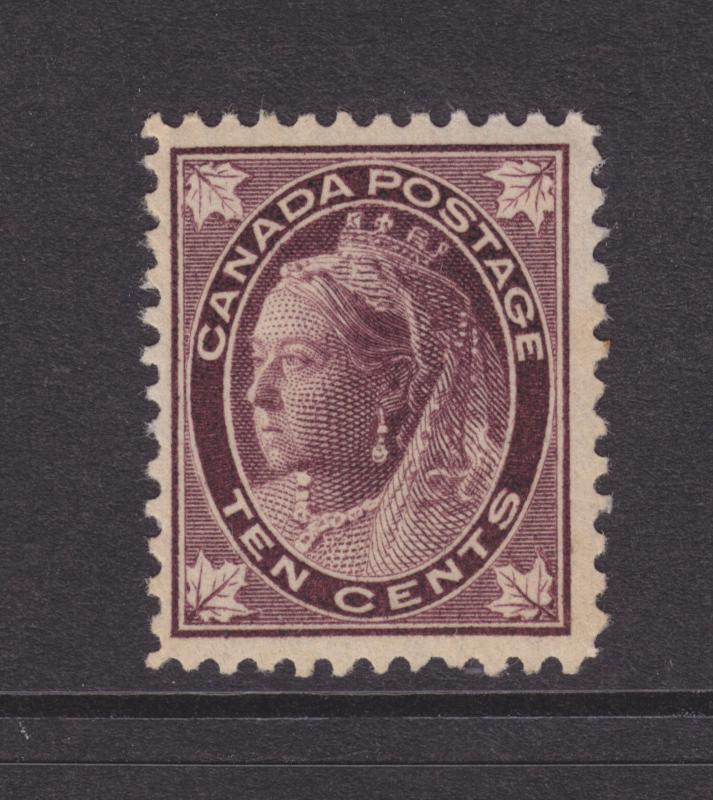 Canada Sc 73 MLH. 1898 10c Queen Victoria Maple Leaf F-VF