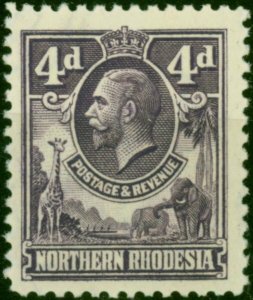 Northern Rhodesia 1925 4d Violet SG6 Fine MM