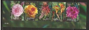 Australia 2142a 2003 Flowers strip MNH