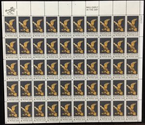 1344   Register and Vote     MNH  6 c Sheet of 50    FV $3.00    Issued in 1968