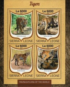 Tigers Stamp Panthera Tigris Jacksoni Altaica S/S MNH #7598-7601