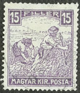 Hungary, 1916, SC#107, Harvest (White Numerals) Used, F