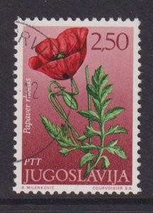 Yugoslavia   #1059   cancelled  1971   flowers  2.50d