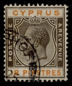 Cyprus GV SG115, 18pi Black & Orange, Fine Used-