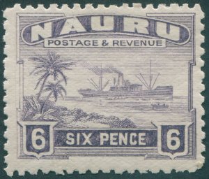 Nauru 1924 6d dull violet SG34A unused