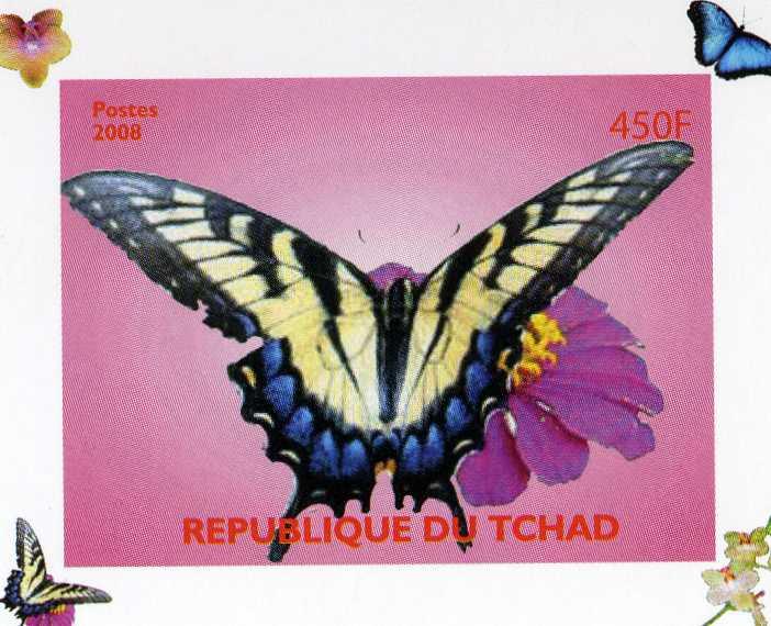 Chad 2008 Butterflies Deluxe s/s mnh.vf