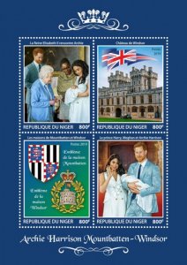 NIGER - 2019 - British Royal Family - Perf 4v Sheet - Mint Never Hinged