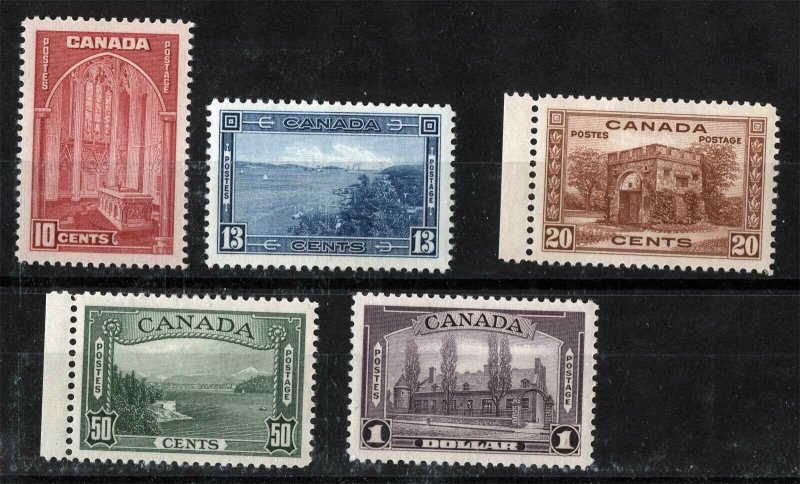 CANADA Sc 241-245 Issue of 1938 MNH Original Gum Set Ex-Fine