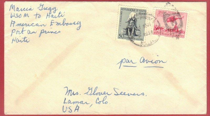 FDC  HAITI  COVER 1955 (58)  SEE SCAN