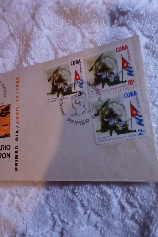 CUBA.1962.ANIVERSARIO DE PLAYA GIRON.FDC.