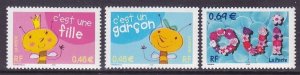 France 2874-76 MNH 2002 Announcements Set Very Fine