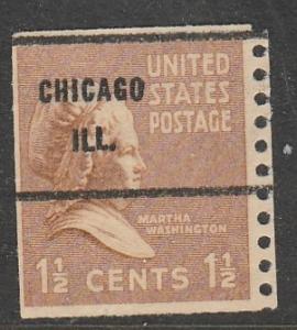 Etats-Unis  1939  Scott No. 840  (O)  (Coil)  Chicago