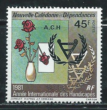 New Caledonia 468 1981 Disabled single MNH