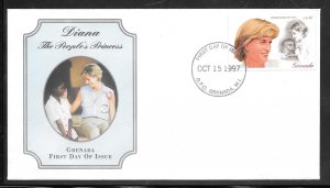 Just Fun Cover Grenada #2723F FDC Offical Inter Tributes Princess Diana (my5758)
