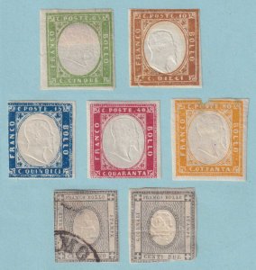 ITALIAN STATES - SARDINIA 10-14 & P1-P2  MINT OR USED - MIXED CONDITION - P725