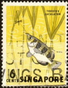 Singapore 56 - Used - 6c Archerfish (1962) (cv $0.55) (4)