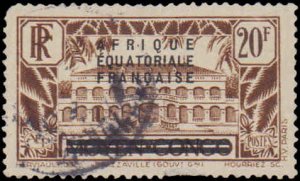 French Equatorial Africa #26, Incomplete Set, High Value, 1936, Used