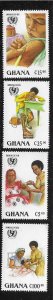 Ghana 1988 UN Universal Immunization Campaign Sc 1051-1054 MNH A2732