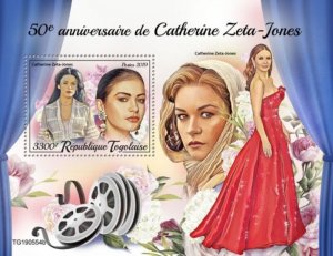 Togo - 2019 Actress Catherine-Zeta Jones - Stamp Souvenir Sheet - TG190554b