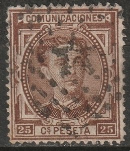 Spain 1876 Sc 225 used