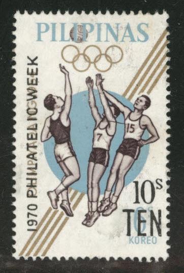 Philippines Scott 1079 Used 1970 basketball stamp