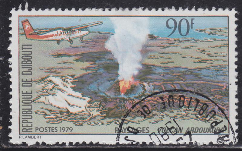 Dijabouti 492 Aircraft over Volcano 1979