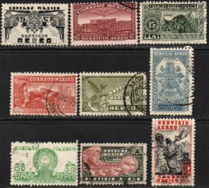 Mexico Sc #C65-C73 Used