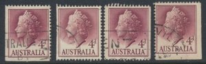 Australia SG 282a  SC# 294 impef magin selection 1957 Used see scan 