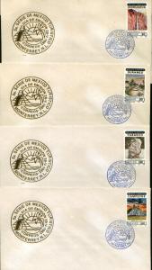 MEXICO 1274-1277 FDC(4) Touristic Sites. Set of Four. F-VF.