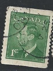 Canada 284A as 1c King George VI