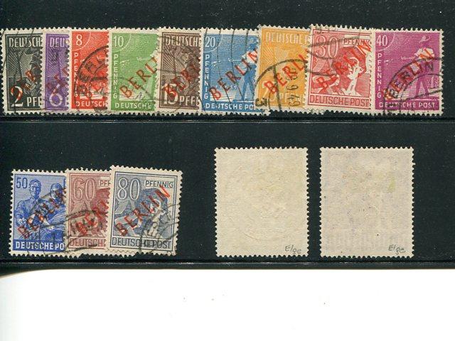 Berlin #9N21-34  Used  #9N33 with APS cert. - Lakeshore Philatelics