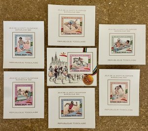 Stamps Deluxes Blocks + S/S Olympic Games Barcelona 92 Togo Imperf.-