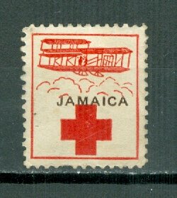 JAMAICA 1916 RED CROSS LABEL FOR HELPING JEWS in POLAND...TYPE 3...UNUSED