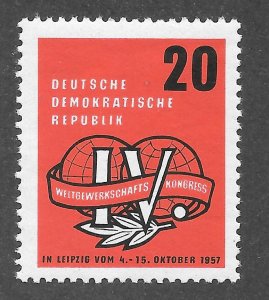 DDR Scott 364 MNHOG - 1957 4th Intl Trade Union Congress Issue