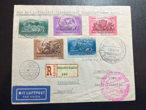 1936 Hungary LZ 129 Hindenburg Zeppelin Cover Matyastold to Turrialba Costa Rica