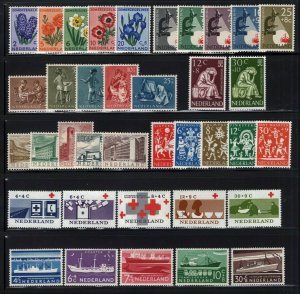 Netherlands 1953-63 Group of 8 Good Charity Sets MNH