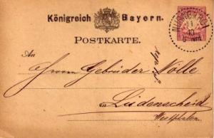 Germany Bavaria, Government Postal Card